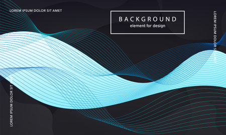 abstract background. Wave element for design poster. Digital frequency track equalizer. Stylized line art. Colorful shiny wave lines created using the blend tool. Curved wavy line smooth stripe. vectorのイラスト素材