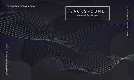 abstract background. Wave element for design poster. Digital frequency track equalizer. Stylized line art. Colorful shiny wave lines created using the blend tool. Curved wavy line smooth stripe. vectorのイラスト素材