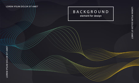 abstract background. Wave element for design poster. Digital frequency track equalizer. Stylized line art. Colorful shiny wave lines created using the blend tool. Curved wavy line smooth stripe. vectorのイラスト素材
