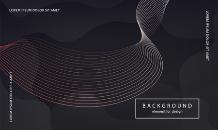 abstract background. Wave element for design poster. Digital frequency track equalizer. Stylized line art. Colorful shiny wave lines created using the blend tool. Curved wavy line smooth stripe. vectorのイラスト素材