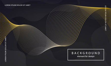 abstract background. Wave element for design poster. Digital frequency track equalizer. Stylized line art. Colorful shiny wave lines created using the blend tool. Curved wavy line smooth stripe. vectorのイラスト素材