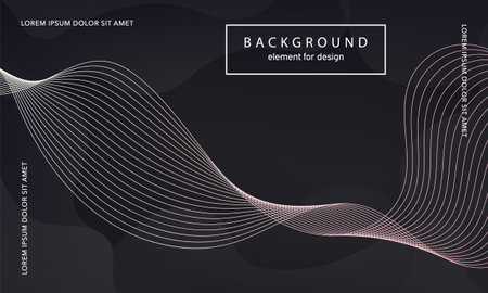 abstract background. Wave element for design poster. Digital frequency track equalizer. Stylized line art. Colorful shiny wave lines created using the blend tool. Curved wavy line smooth stripe. vectorのイラスト素材