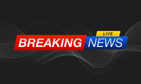 Breaking News on black background with waves. Planet News Background Business Technology. vector illustration template for your designのイラスト素材