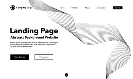 Abstract wave white background. Landing page. Template for websites or apps. modern design. Digital frequency track equalizer. Shiny wave line. Curved wavy line smooth stripe. vector styleのイラスト素材