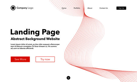 Abstract wave white background. Landing page. Template for websites or apps. modern design. Digital frequency track equalizer. Shiny wave line. Curved wavy line smooth stripe. vector styleのイラスト素材