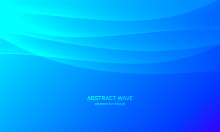Abstract wave element for design. Blue. Digital frequency track equalizer. Stylized line art background. Colorful shiny wave with lines created using blend tool. Curved wavy line, smooth stripeのイラスト素材
