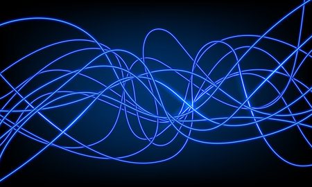 Abstract colorful neon wave gradient with line glowing on dark background. Futuristic creative shine backdrop. 3d rendering. Curved fantastic blend wavy lines geometric equalizer. vector illustrationのイラスト素材