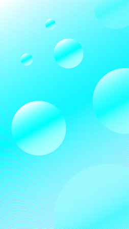 Abstract background for mobile smartphone wallpaper with bubbles and blue color gradient Background, Vector.のイラスト素材