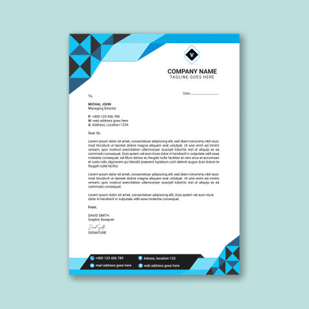 modern business and corporate letterhead templateのイラスト素材