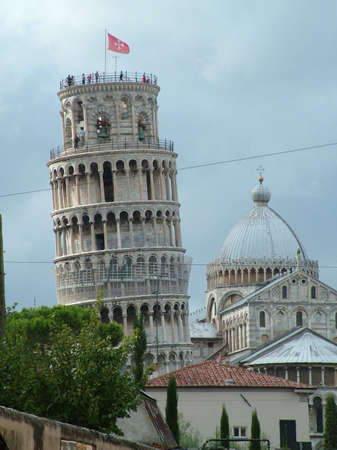 Leaning Tower of Pisa and Cathedraleの写真素材