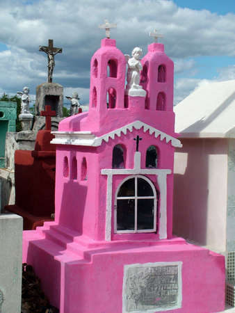 Colorful Graveyards in Yucatan Mexicoの写真素材