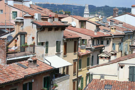 Rooftops in Verona Italyの写真素材