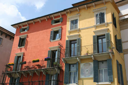 Buildings in Verona Italyの写真素材