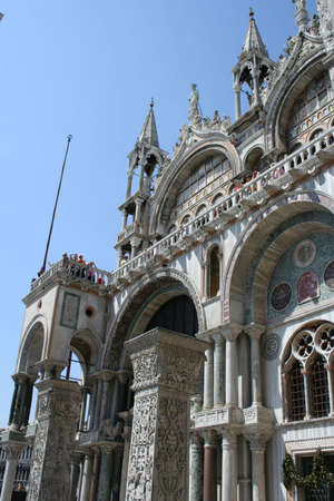 basillica in st. marks square veniceの写真素材