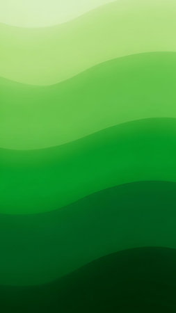 showcases a gradient of wavy lines in various shades of green, creating a smooth transition of colors. The abstract is artistic and calming, with a focus on texture and pattern. The soothing colors evoke a sense of peace and serenity.の素材