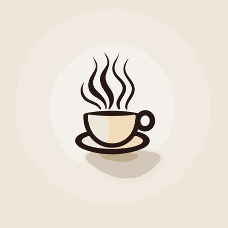 Coffee cup icon. Vector illustration of a cup of coffee.のイラスト素材