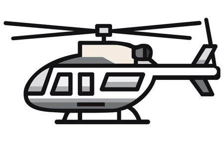 Helicopters Aircrafts Illustration, Flying Colorful Choppers, Air Transportation Flat Vector Illustrationのイラスト素材