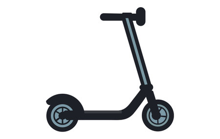 Scooter transport flat icons set. Set of vector modern scooters and colorful style,のイラスト素材