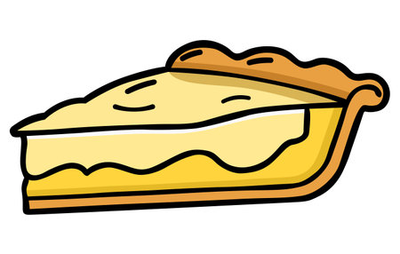 Illustration pour Apple pie slice vector icon. American homemade traditional dessert. - image libre de droit