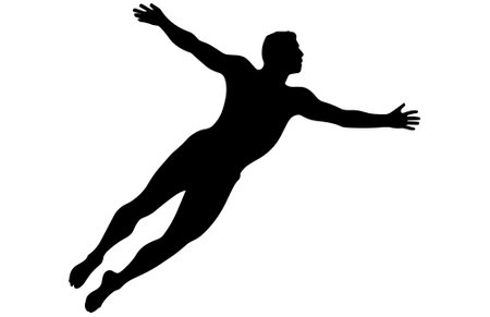 Silhouettes of jumping people,Jumping group people silhouette. People jumping,のイラスト素材