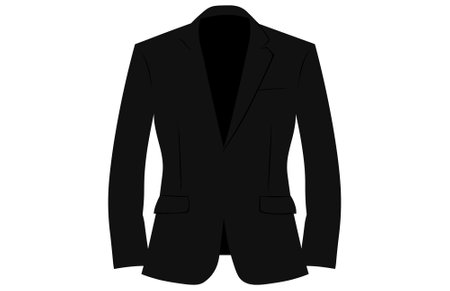Suit Silhouette,Men blazer or jacket symbol simple silhouette icon on backgroundのイラスト素材