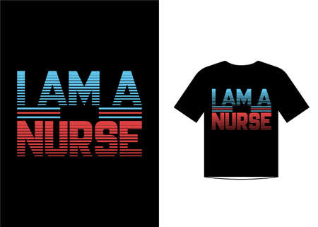 Nurse t shirt template design vectorのイラスト素材