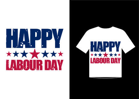 Labour day t shirt design template vectorのイラスト素材