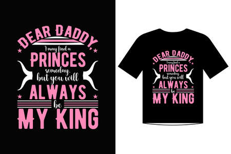 Dear daddy love quotes t shirt template design vector for fathers dayのイラスト素材