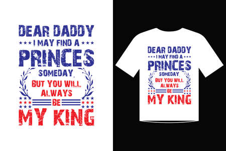 Dear daddy love quotes t shirt template design vector for fathers dayのイラスト素材