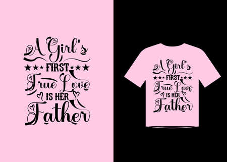 Fathers day quotes t-shirt template design vectorのイラスト素材
