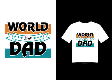 Fathers day quotes t-shirt template design vectorのイラスト素材