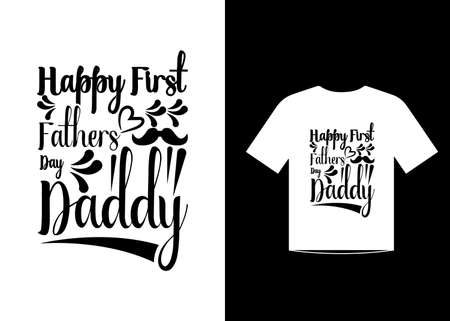Fathers day quotes t-shirt template design vectorのイラスト素材
