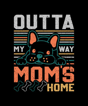 Dog love t-shirt design template vectorのイラスト素材