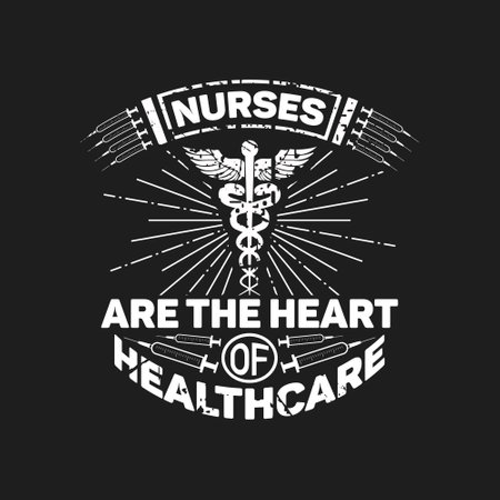 Nurse typographic quotes design vector.のイラスト素材