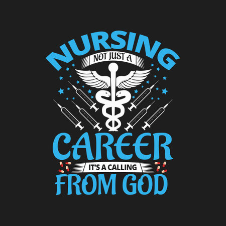 Nurse typographic quotes design vector.のイラスト素材