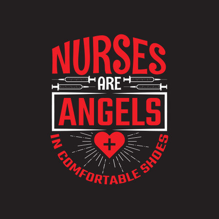 Nurse typographic quotes design vector.のイラスト素材