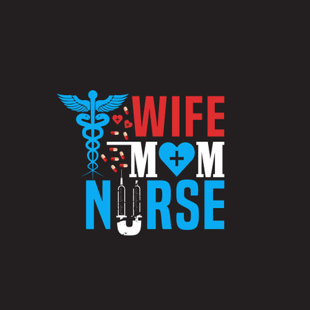 Nurse typographic quotes design vector.のイラスト素材