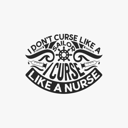 Nurse typographic t shirt design vector graphic, Nurses typographic quotes design.のイラスト素材