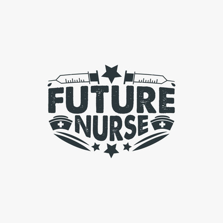 Nurse typographic t shirt design vector graphic, Nurses typographic quotes design.のイラスト素材