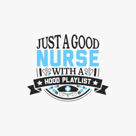 Nurse typographic t shirt design vector graphic, Nurses typographic quotes design.のイラスト素材