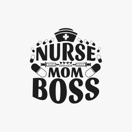 Nurse typographic t shirt design vector graphic, Nurses typographic quotes design.のイラスト素材