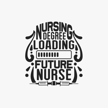 Nurse typographic t shirt design vector graphic, Nurses typographic quotes design.のイラスト素材