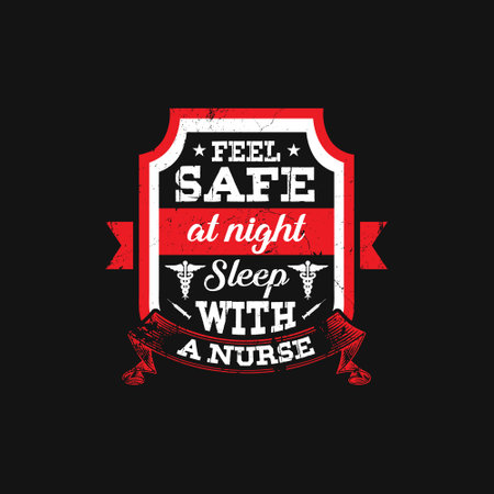 Nurse typographic t shirt design vector - nursing t shirt designのイラスト素材