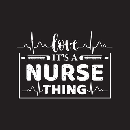 Nurse typographic t shirt design vector - nursing t shirt designのイラスト素材