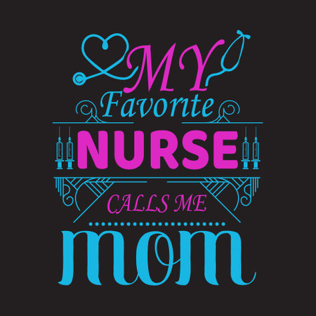 Nurse typographic t shirt design vector - nursing t shirt designのイラスト素材