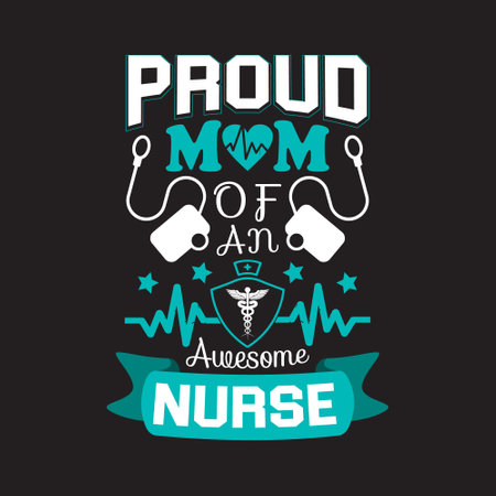 Nurses typographic quotes t shirt vector - nurse quotes design.のイラスト素材