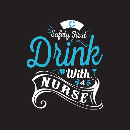 Nurses typographic quotes t shirt vector - nurse quotes design.のイラスト素材