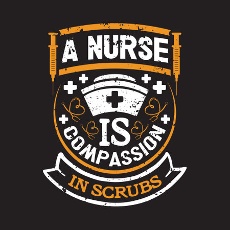 Nurse typographic vector t shirt design.のイラスト素材