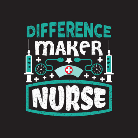 Nurse typographic vector t shirt design.のイラスト素材