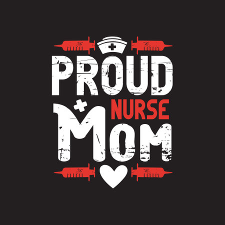 Nurse typographic vector t shirt design.のイラスト素材